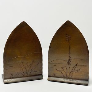 Craftsman Studios Pair Handmade Copper Bookends
